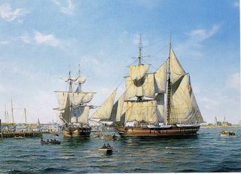 Seascape, boats, ships and warships. 112